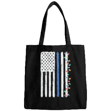 Discover Police Christmas Flag Graphic Oversized Bags