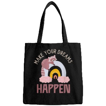 Discover Raccoon Pet Mindset Dream Bohemian Rainbow Raccoon Lover Inspirational Bags