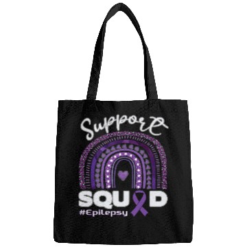 Discover Epilepsy Support Squad Purple Ribbon Bags