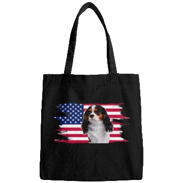 Discover American Flag Dog Cavalier King Charles Spaniel Bags