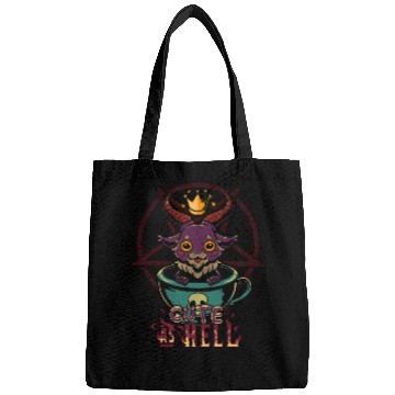 Discover Goats Lover Baphomet Cute As Hell Esoteric Cute Satanic Goats Occult Bags