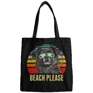 Discover Beach Please Tibetan Spaniel Dog Funny Summer Bags