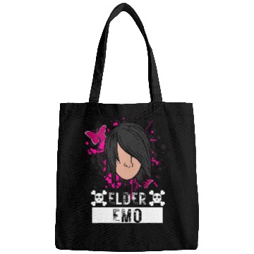 Discover Elder Emo Funny Emo Music Fan Scene Alternative 90s Kids Pun 22 Bags