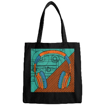 Discover 80s Music Lover Eighties Generation Retro Headphones Bags