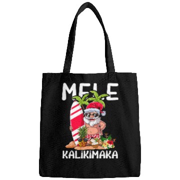Discover Surf Life Mele Kalikimaka Hawaiian Christmas Hawaii Surfing Santa 3 Bags