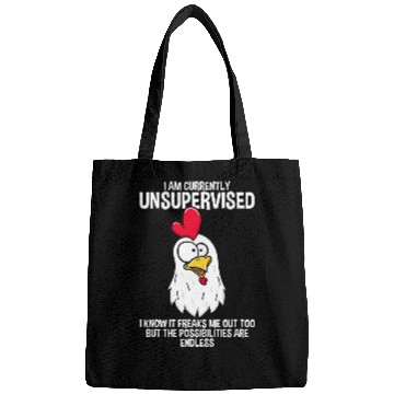 Discover Chicken Lover Currently Unsupervised Funny Graphic Sarcastic Rooster Bags