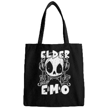 Discover Elder Emo Older Punk Goth Emo Music Lovers Funny Saying 1 Bags