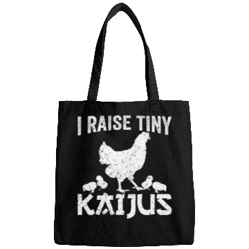 Discover Chicken Lover Funny Kaiju Chicken Japanese Monster I Raise Tiny Kaijus Bags