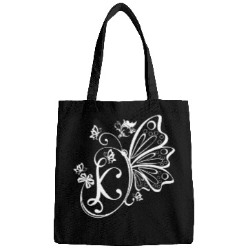 Discover Butterfly Grunge Fairycore Aesthetic Letter K Monogram Goth Bags