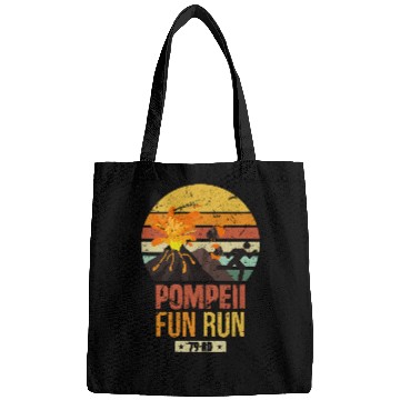 Discover Pompeii Fun Run Funny Historical Volcano Lovers Joke Bags