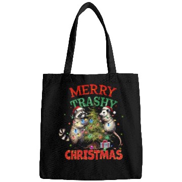 Discover Raccoon Pet Merry Trashy Christmas Raccoon xmass Tree Lights Raccoon Bags