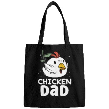 Discover Chicken Lover Dad Rooster Keeper Poultry Chickens Chicken Father Bags