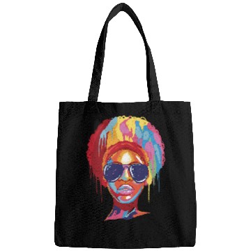 Discover Afro Black Girl Art Paint Bags