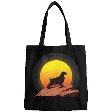 Discover English Cocker Spaniel Dog Sunrise Bags