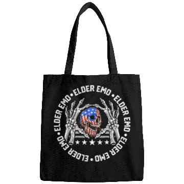 Discover Skeletons Skulls American Flag Elder Emo Skull Bags