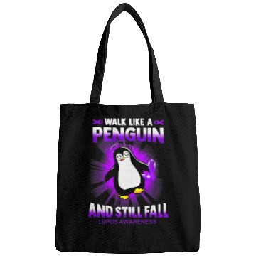 Discover Penguin Pet Purple Lupus Awareness Walk Like A Penguin And Still Fall Bags