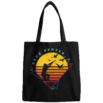 Discover Duck hunting retro theme artistic art work Bags