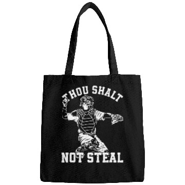 Discover Baseball Catcher Thou Shalt Not Steal Religiou Bags