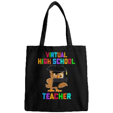Discover Owl Pet Virtual High School Teacher Funny Owl Lover Bags