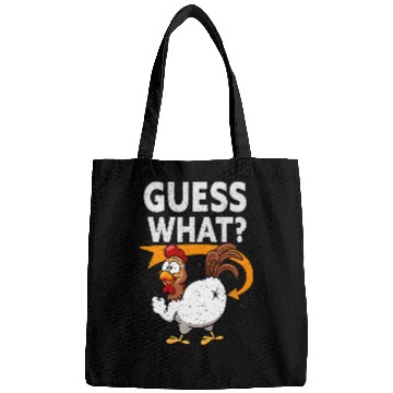 Discover Chicken Lover Funny Guess What Chicken Butt Funny Farm Bags