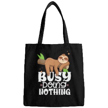 Discover Sloth Pet Adorable Sloth Sleeping Busy Doing Nothing Funny Bags