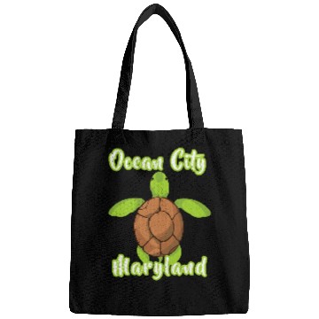 Discover Turtle Pet Ocean City Maryland Beach Whimsy Cute Loggerhead Turtle Bags