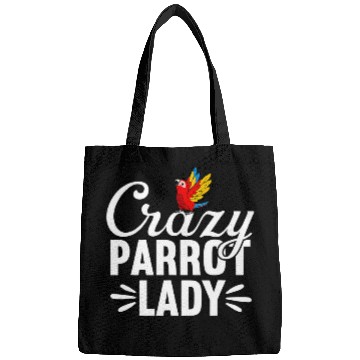 Discover crazys parrot lady scarlet macaw Bags