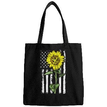 Discover American Flag Art Sunflower Hairstylist s Plus Size Bags