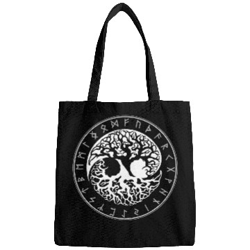Discover Yggdrasil Ying Yang Sacred Tree Viking Symbol Bags