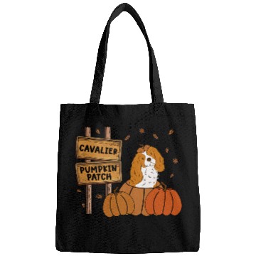 Discover Cavalier King Charles Spaniel Pumpkin Patch Thanksgiving 2 Bags