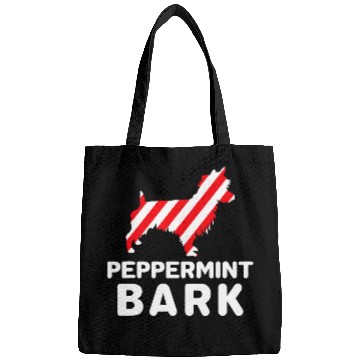 Discover Christmas Dog Peppermint Bark Australian Terrier Funny Bags