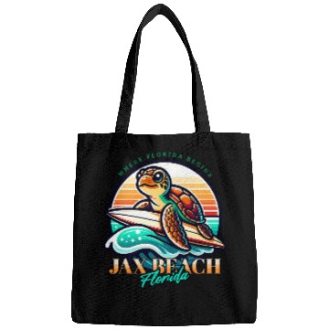 Discover Turtle Pet Jax Beach Loggerhead Sea Turtle Jacksonville Florida Sunset Bags
