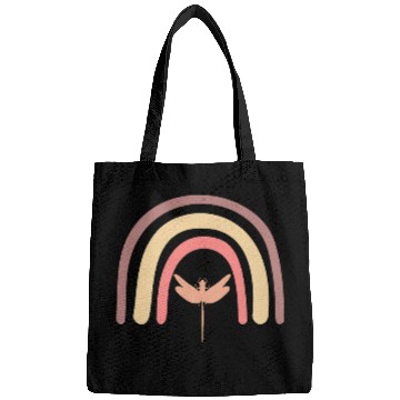Discover Dragonfly Insect Bug Pretty Funny Cute Rainbow Boho Pink Bags