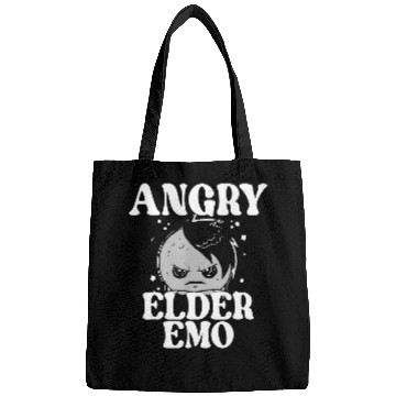 Discover Angry Elder Emo Funny Emo Music Fan Scene Alternative 90s Bags