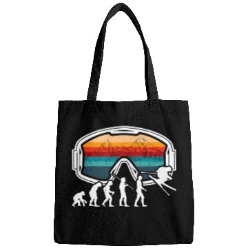 Discover Skiing Ski Evolution Vintag Winter Sport Ski Enthusiasts Bags