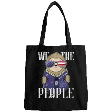 Discover Patriotic Sloth USA Flag Constitution Love America 4th July Bags