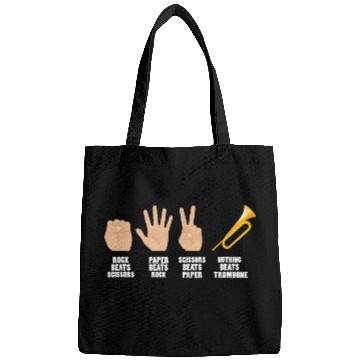 Discover Funny Rock Paper Scissors Trombone Bags