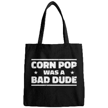 Discover Lacrosse Gift Corn Pop Was A Bad Dude Funny Bags