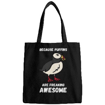 Discover Freaking Awesome Puffin Lover Seabird Lover Puffin Bird Bags