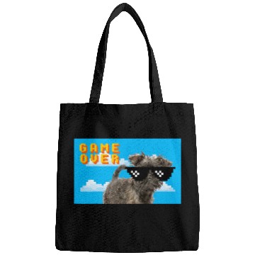 Discover 8Bit Game Over Affenpinscher Bags