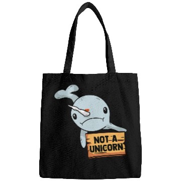 Discover Grumpy Narwhal Hilarious Saying For Unicorns Squishy Lover Bags