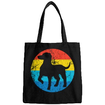 Discover German Shorthaired Pointer Dog Breed Silhouette Retro 1970s Bags