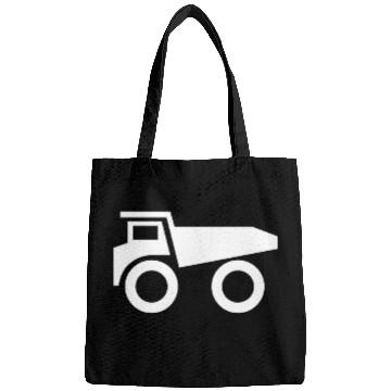 Discover Dump Truck Silhouette Logo Bags