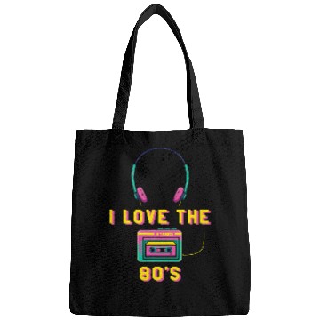 Discover I Love The 80s Music Lover Era vintages Musician Retro 1980 Bags