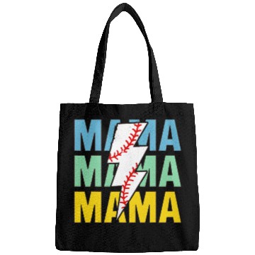 Discover Baseball Mama Distressed Lightning Bolt Mom Bags