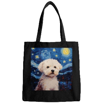 Discover Bichon Frise Starry Night For Dog Mom Dog Dad 1 Bags