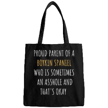 Discover Funny Boykin Spaniel Parent Dad Mom Dog Mama Pet Daddy Bags