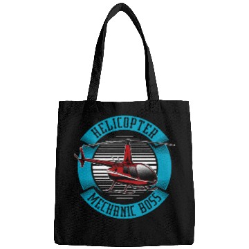 Discover Helicopter Pilot Boss Copter Heli 2Helicopter Mechanic Bags