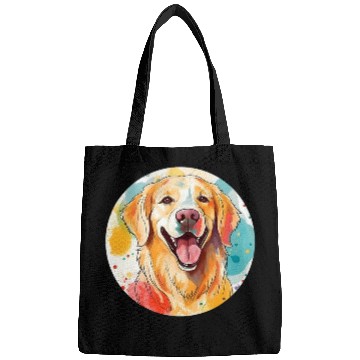 Discover Golden Retriever Colored Circle Style Bags