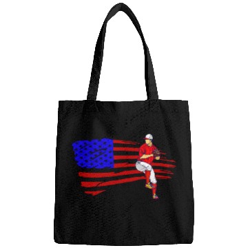 Discover Baseball Pitcher American Flag USA Flag Baseball Bags